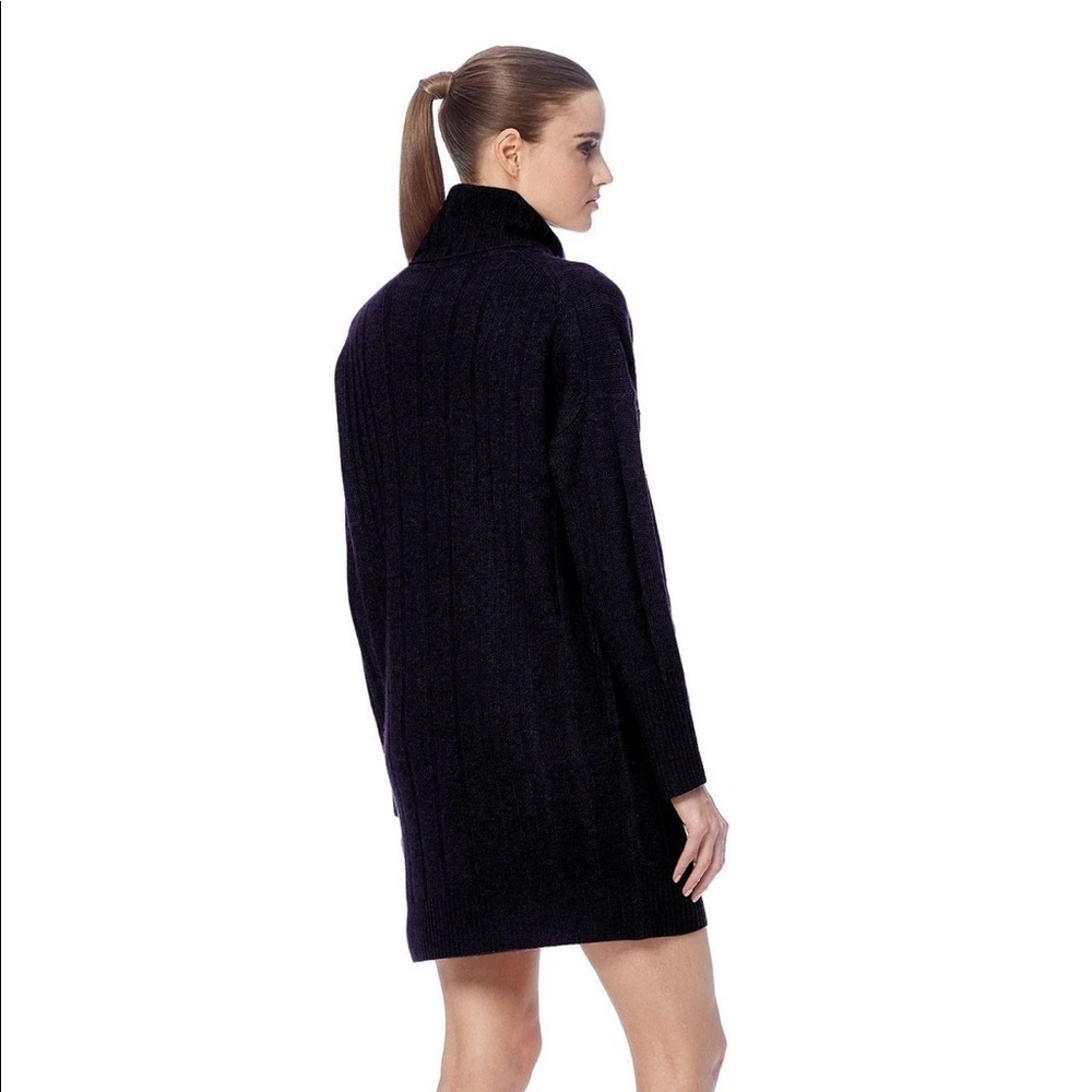 360 Cashmere Daniela Turtleneck Ribbed Black Sweater Dress XS NEW - Picture 8 of 8